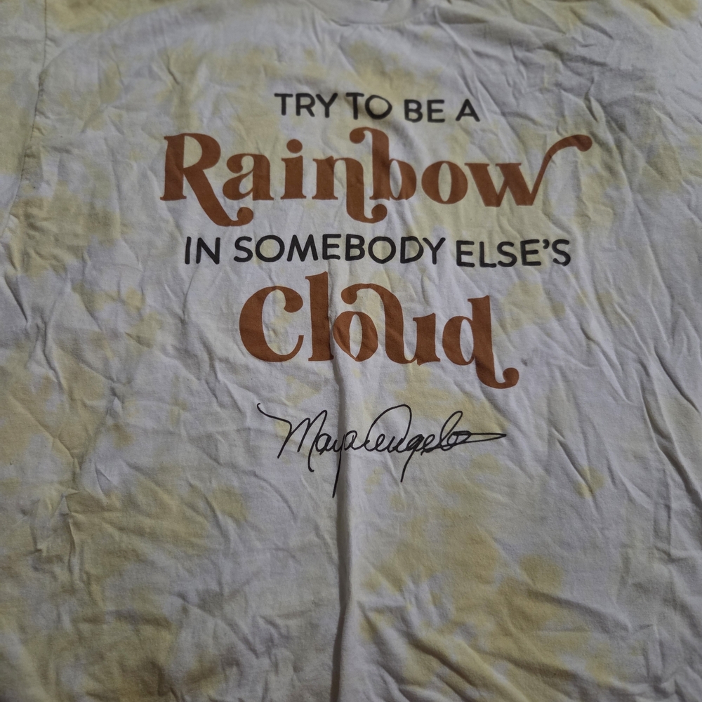 Yellow Tie Dye Maya Angelou Quote T Shirt